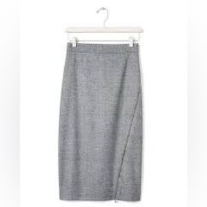 Banana Republic - Asymmetrical-Zip Gray Pencil Skirt